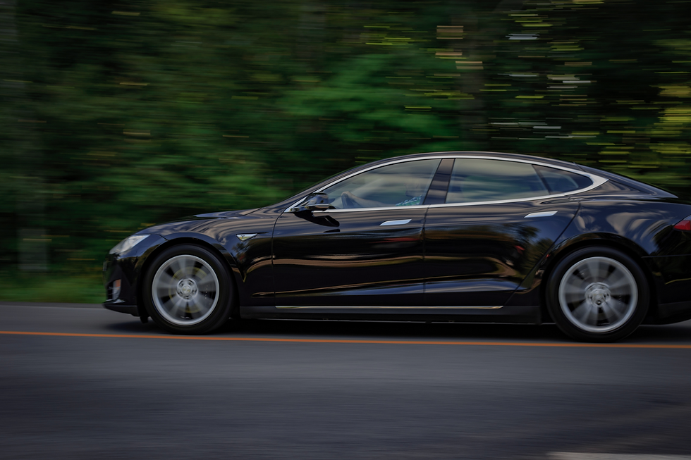 Black Sedan Driving