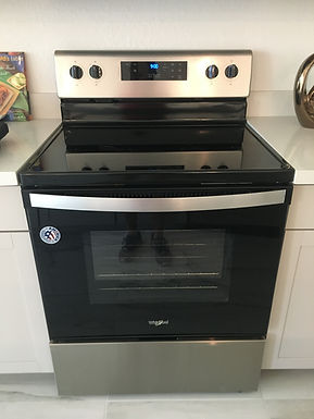 Whirlpool stainless steel electric stove