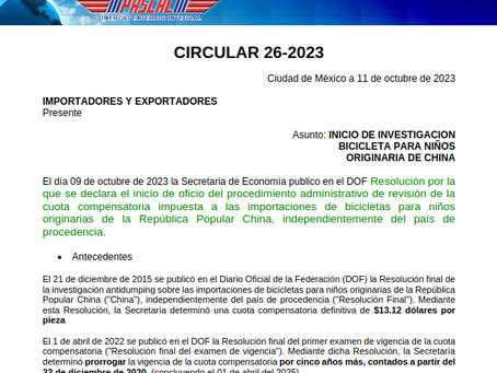 CIRCULAR 26-2023