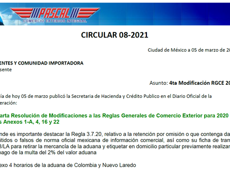 4ta Modificación RGCE 2020