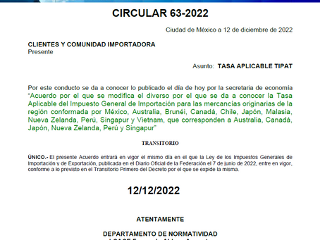 63-2022 TASA TIPAT