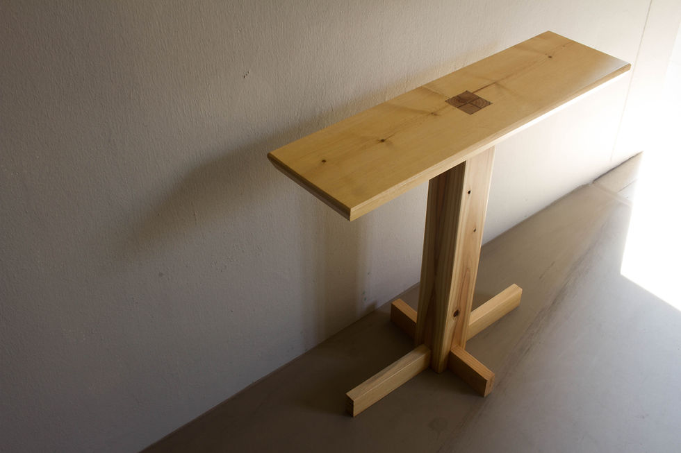 One of Ng Ci En's early furniture pieces, constructed entirely through joinery without the use of nails or metal fasteners.