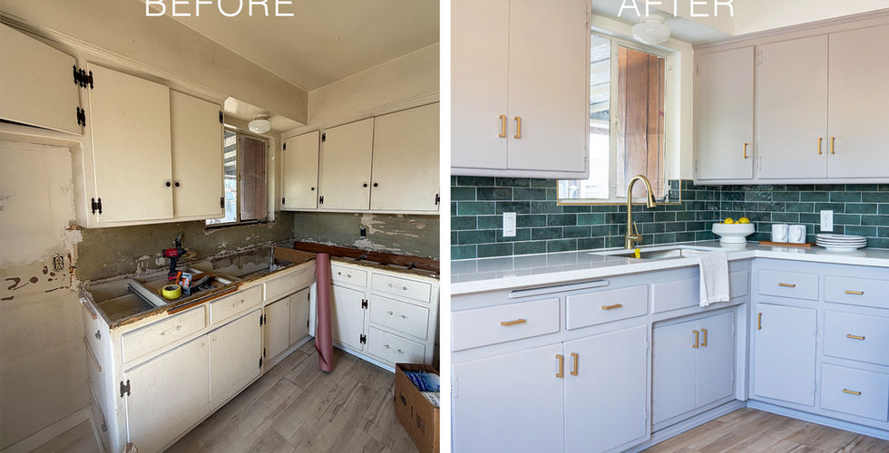 Click on the arrow to see before and after photos.