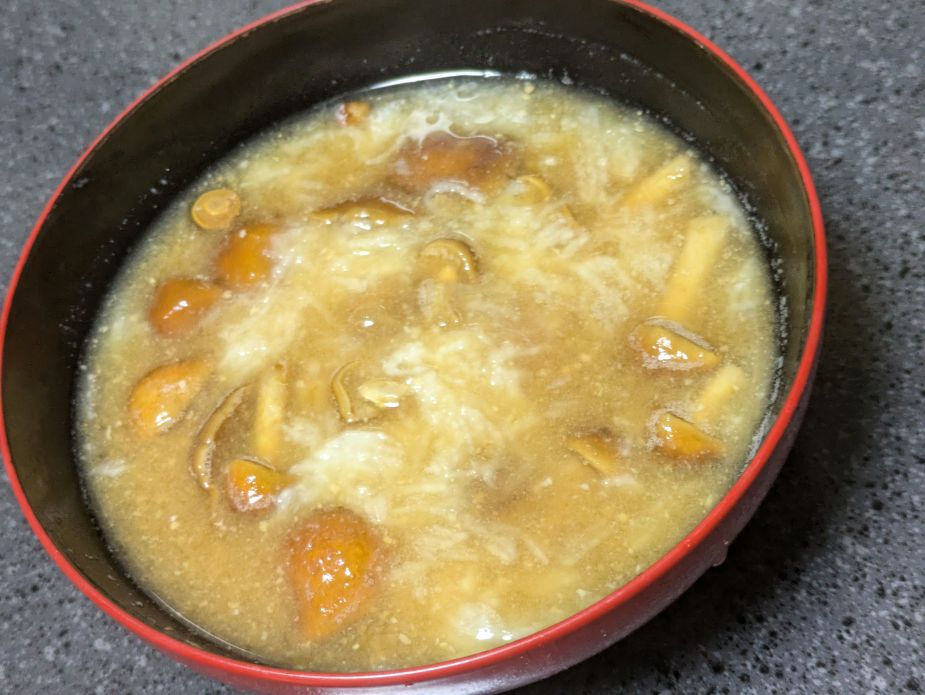 ナメコとろろ味噌汁