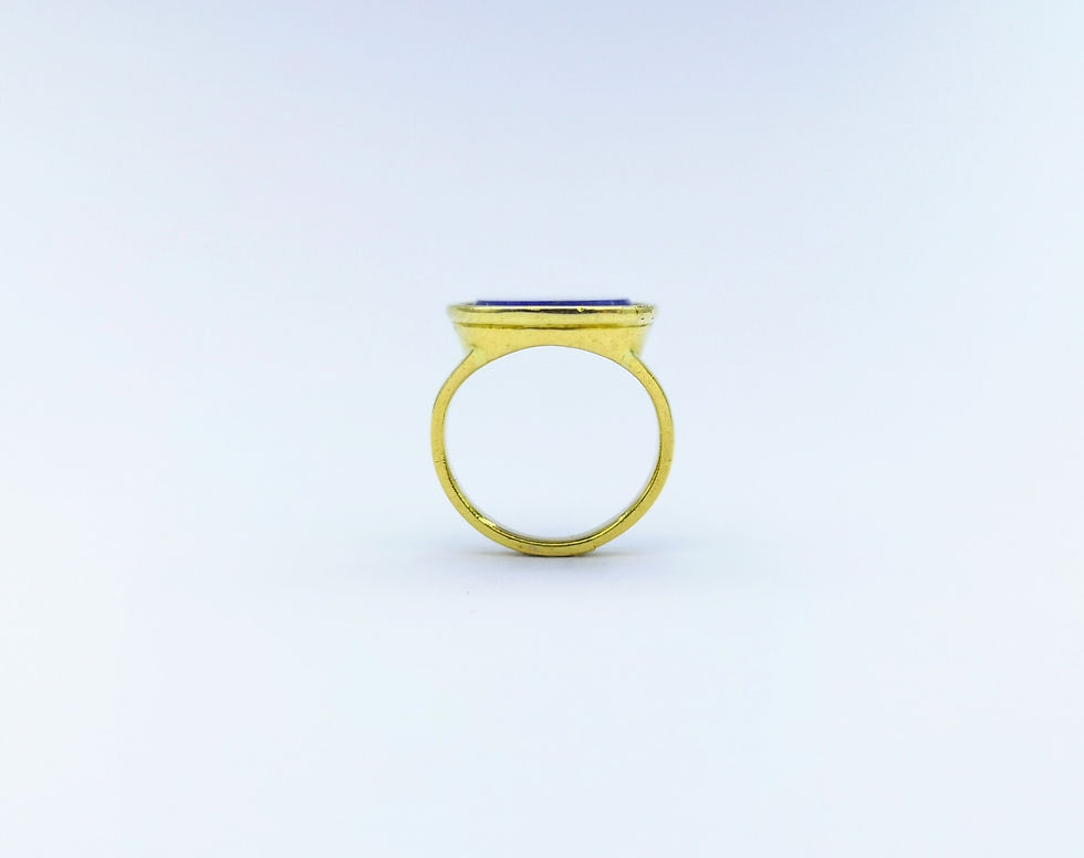 Thumbnail: 18ct Lapis Lazuli Oval Ring
