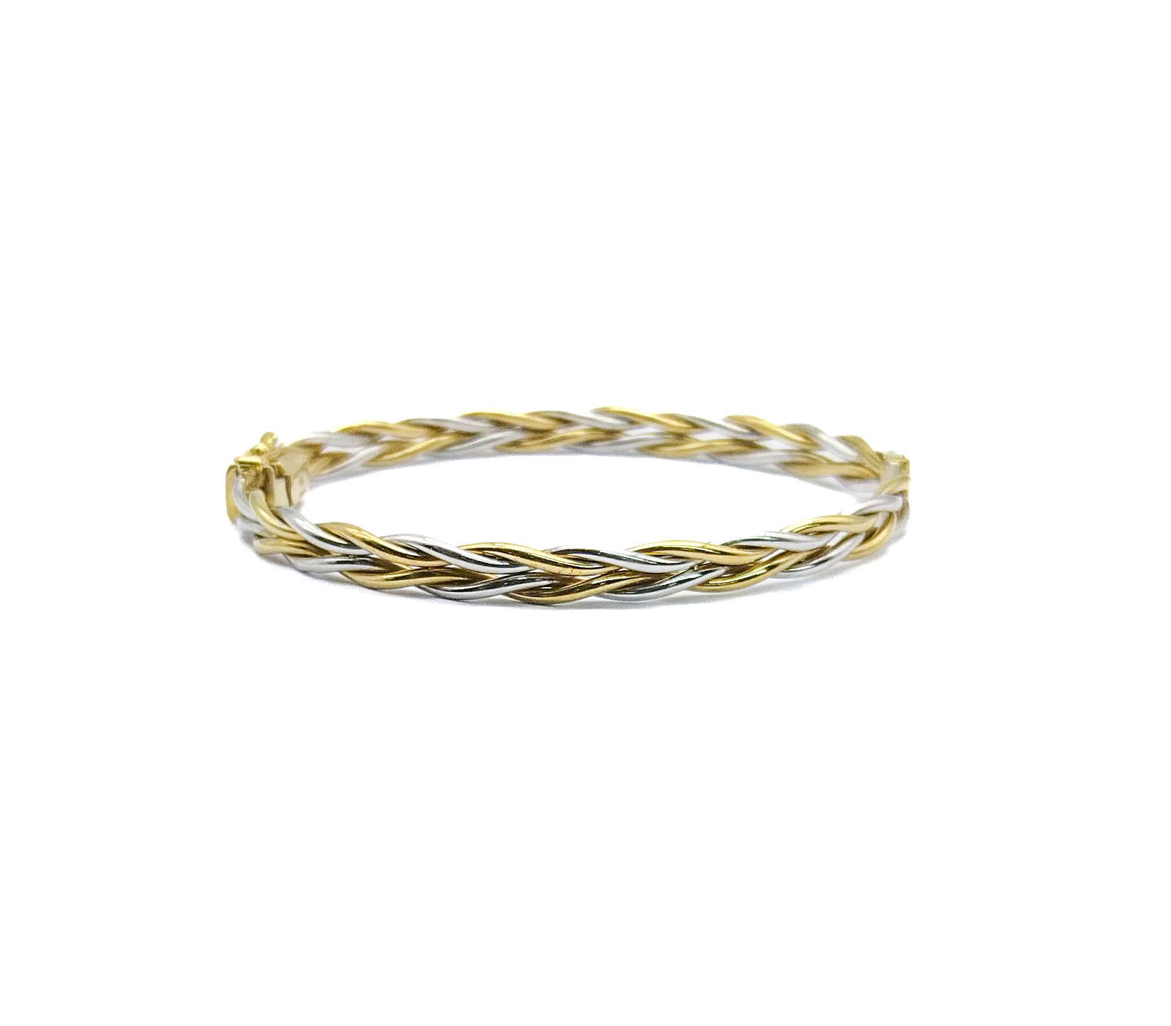 9ct Two Colour Gold Bangle