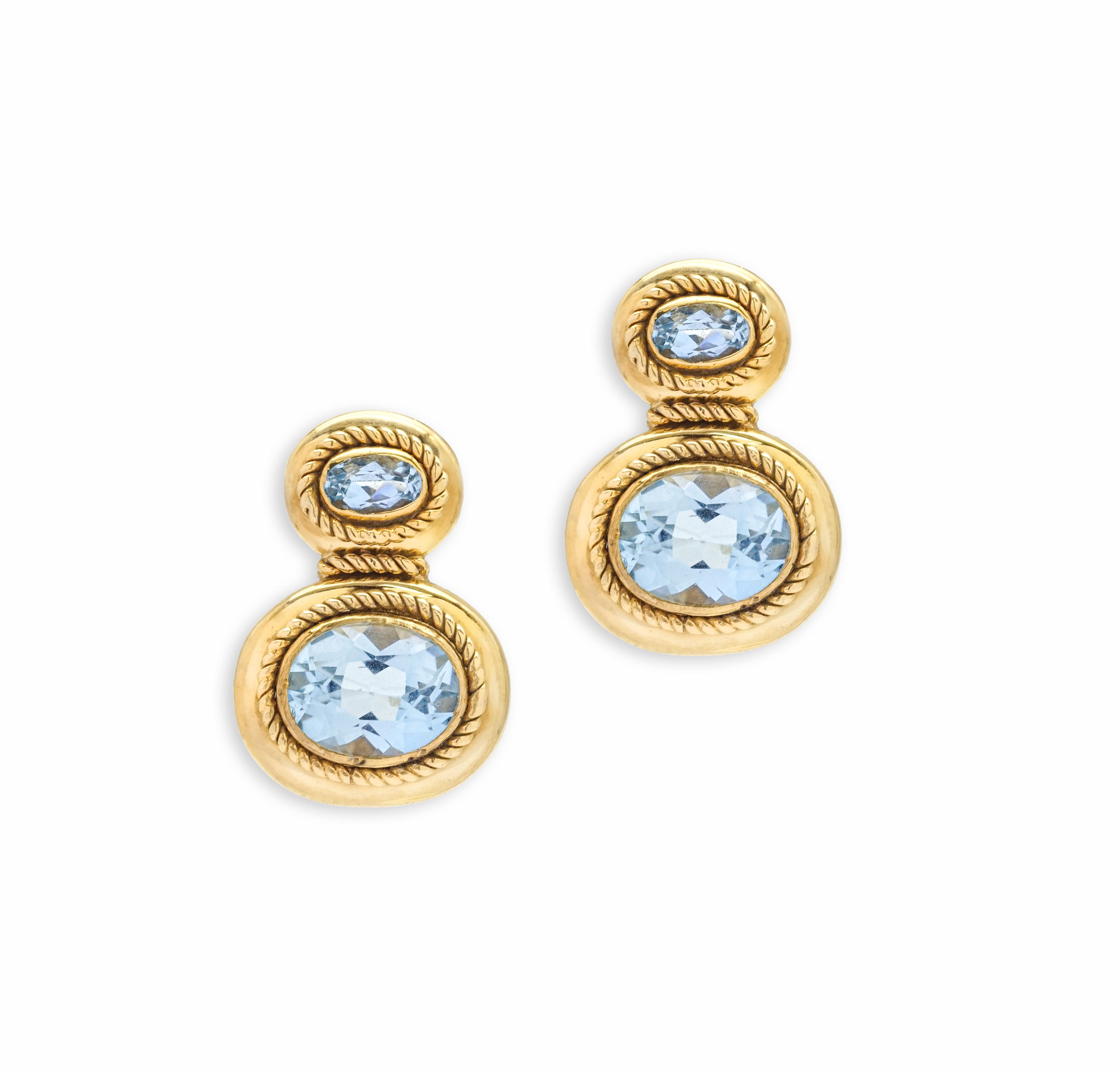 18ct Blue Topaz Earrings