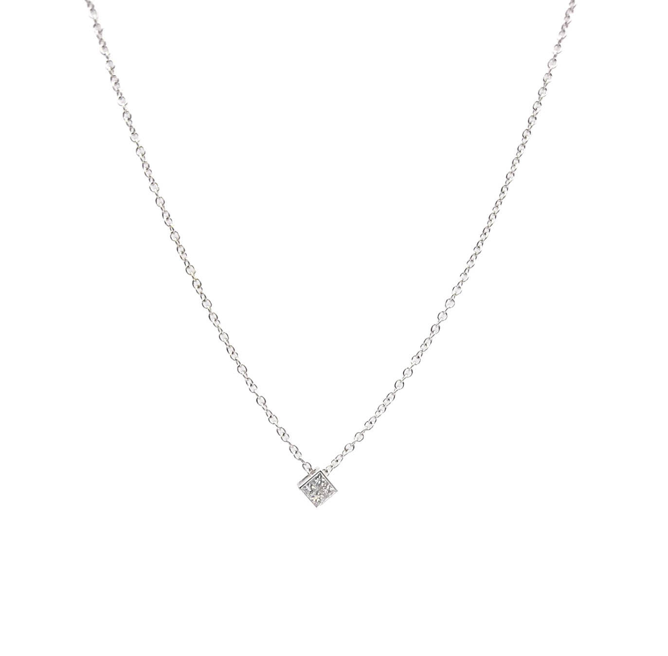 18ct Square Diamond Pendant