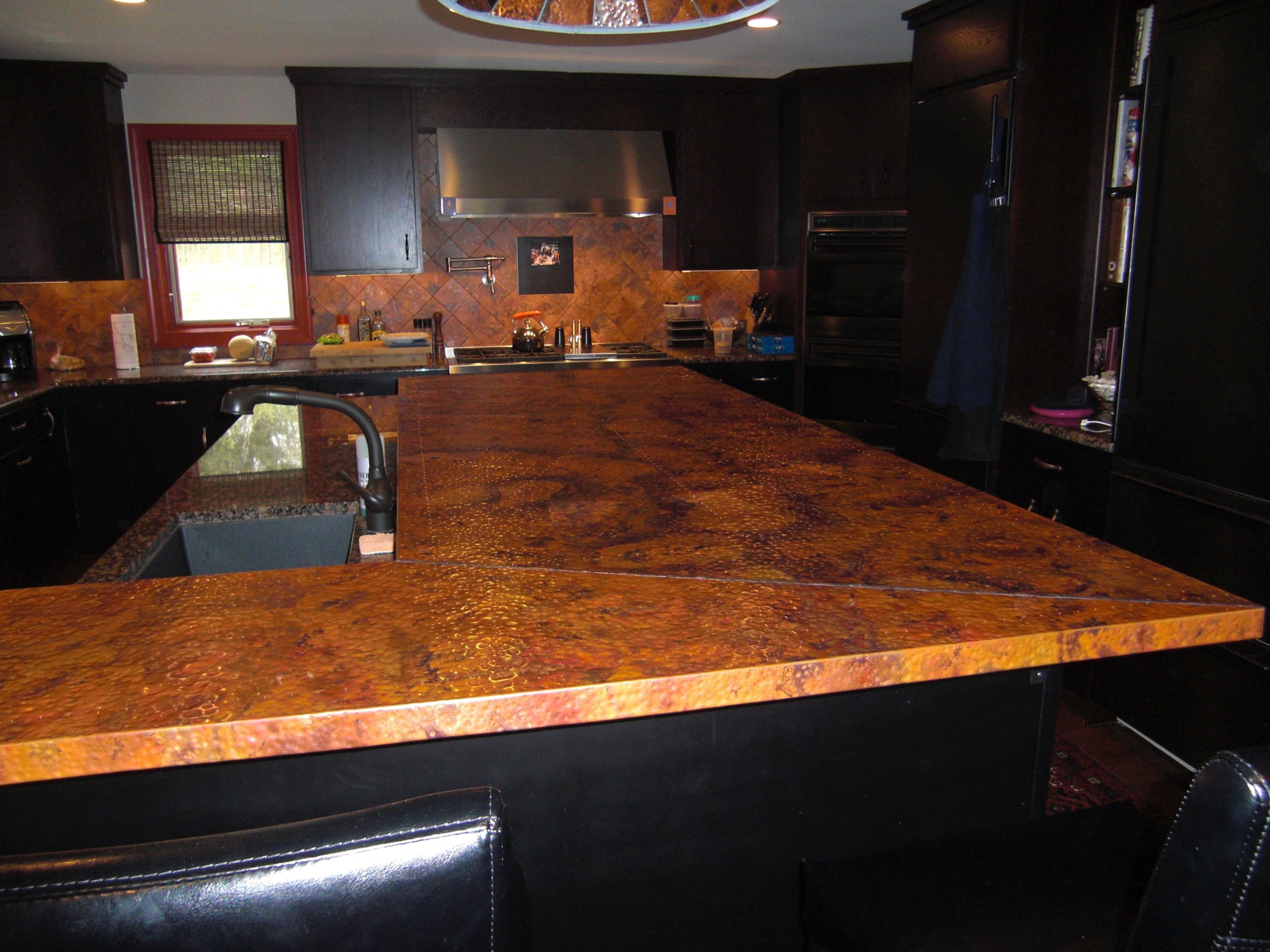 8. Copper Kitchen Island
