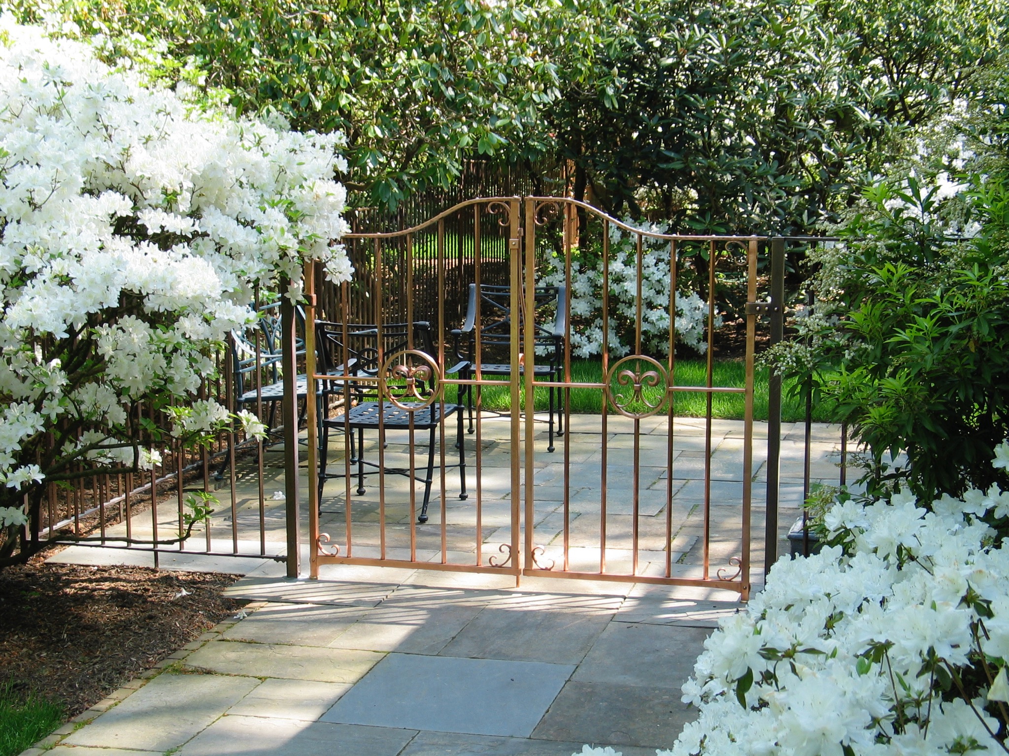 17. Solid Copper Garden Gates