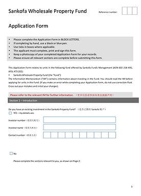 Icon - Sankofa Application Form 开户申请表 - 