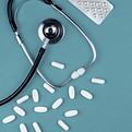 The concept of healing. Flat lay composi