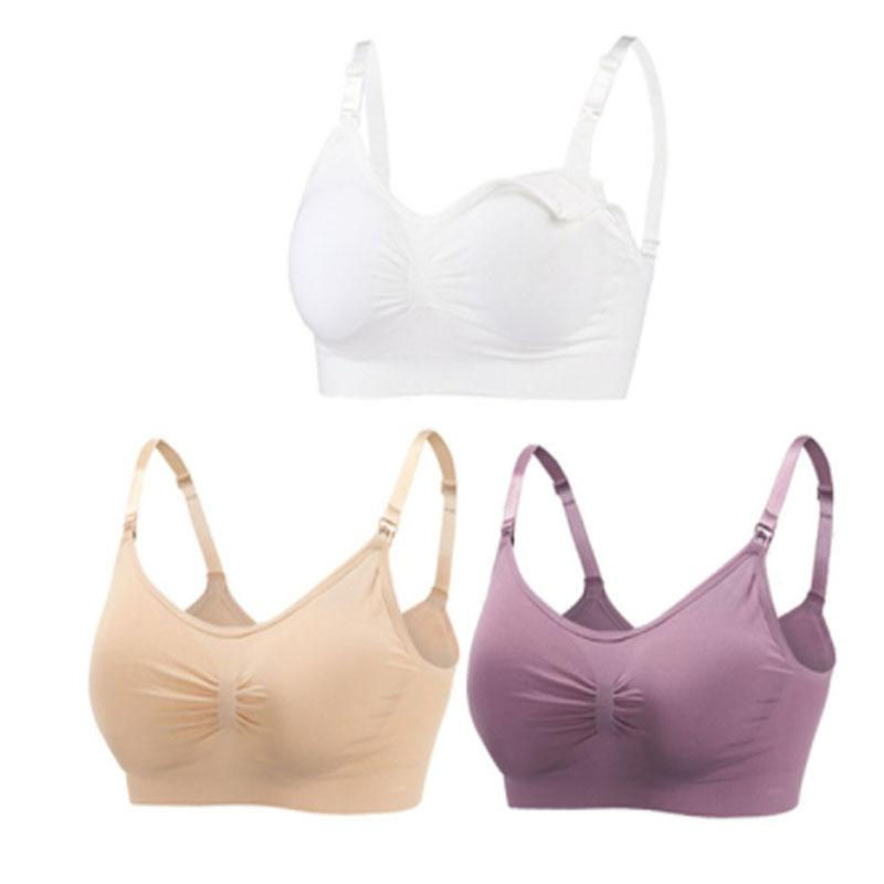 Thumbnail: 3pcs/Set High Quality Maternity Nursing Bras Cotton Breastfeeding Pregnant Under