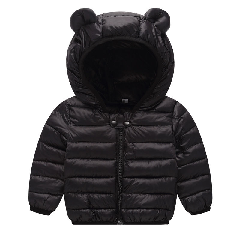 Thumbnail: Boys Girls Thick Jackets Winter Kids Padded Fleece Warm Coats Children Hooded Co