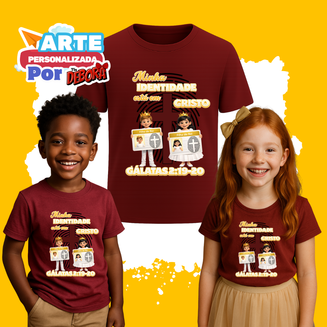 Camiseta Infantil – Minha Identidade Está em Cristo