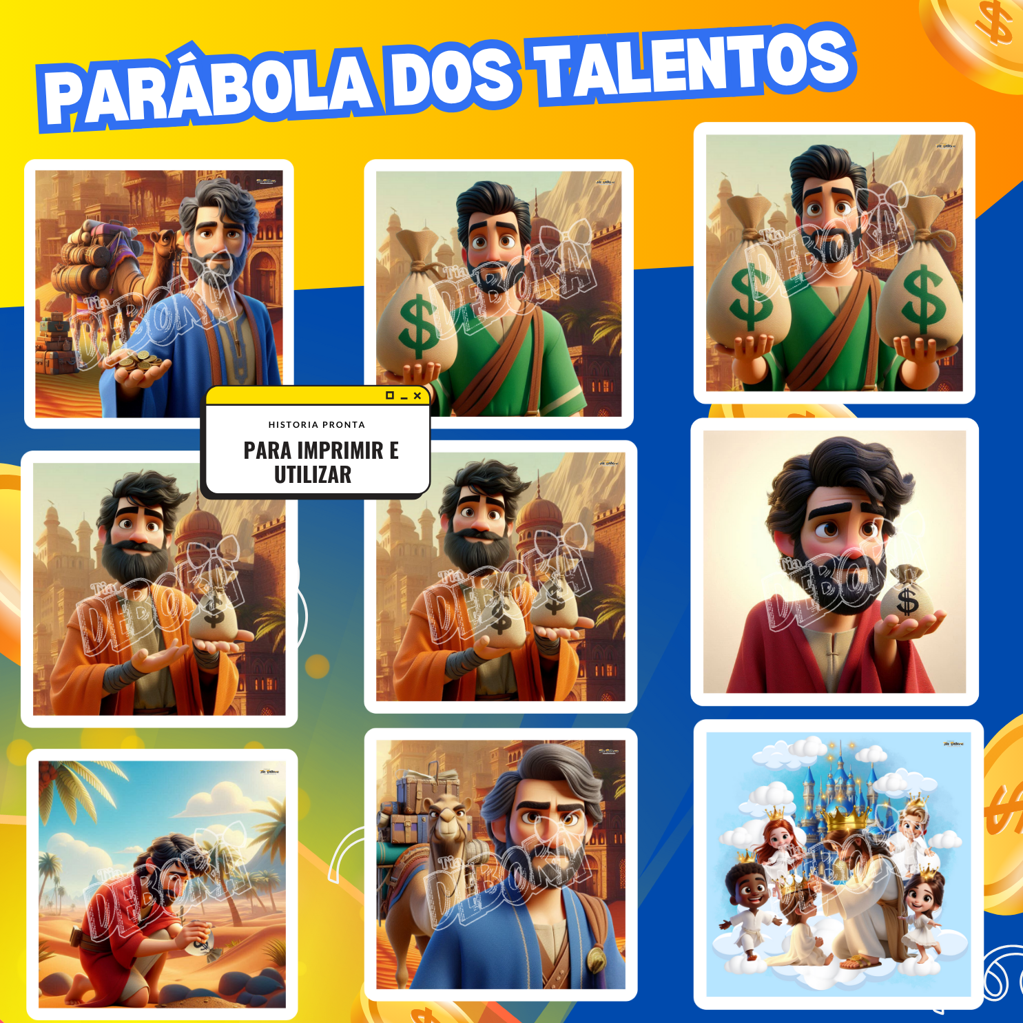 Recurso visual Parábola dos Talentos
