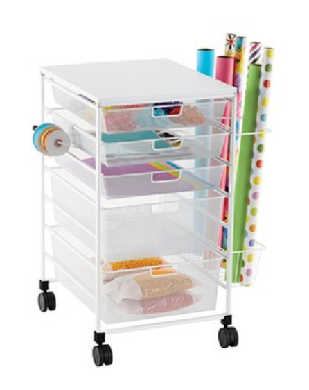 christmas wrapping paper organizer