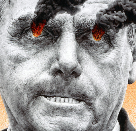 Fire Bolsonaro Close up detail