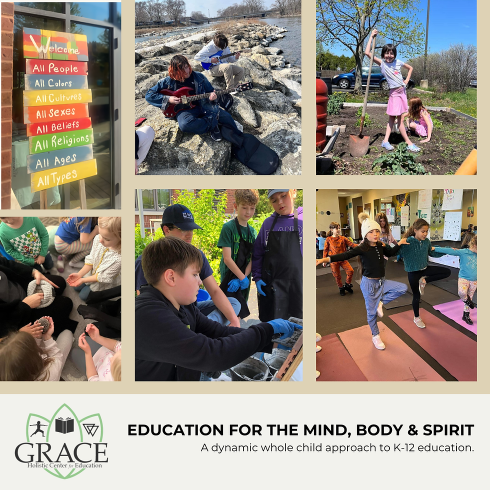 kids playing outside and doing yoga and having classes