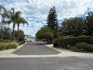 Tree lined residential street of single family homes in Tarzana, California