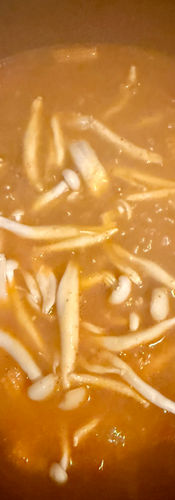 Add a little more boiling water and the mushrooms