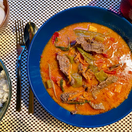 Thai red curry with beed