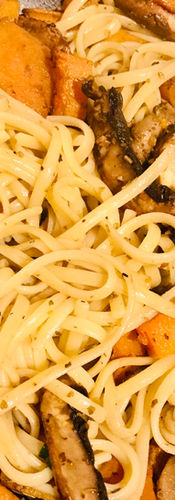 Add the drained, cooked pasta to the pan and mix in ensuring it is coated in all the juices