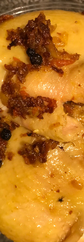 Remove the browned chicken and turmeric and place to one side