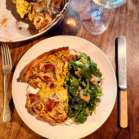 Butternut and sweet potato tart