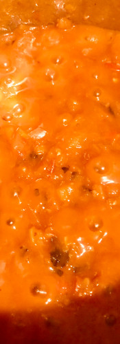 Gently simmer the ingredients, stirring regularly as they reduce