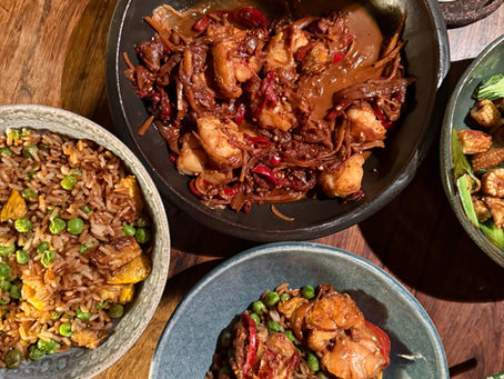 Stir fried monkfish with Sichuan pepper
