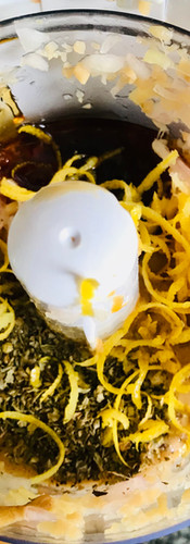 Add the lemon zest and additional lemon juice as needed