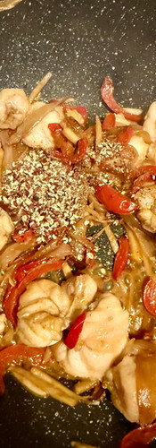 Add the Sichuan pepper and stir in
