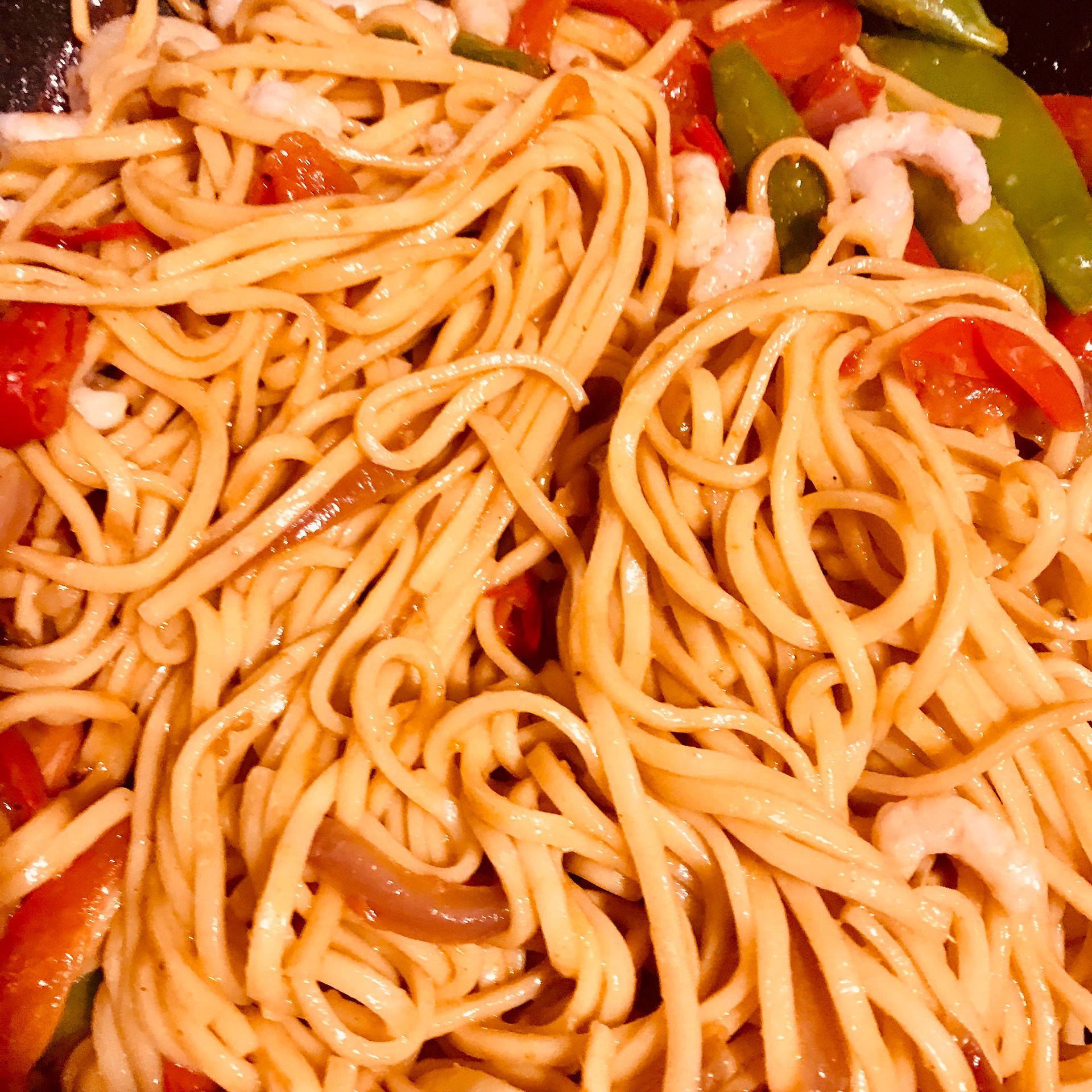 Add the noodles and stir in