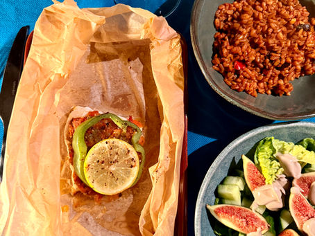 Lebanese white fish en papillote 
