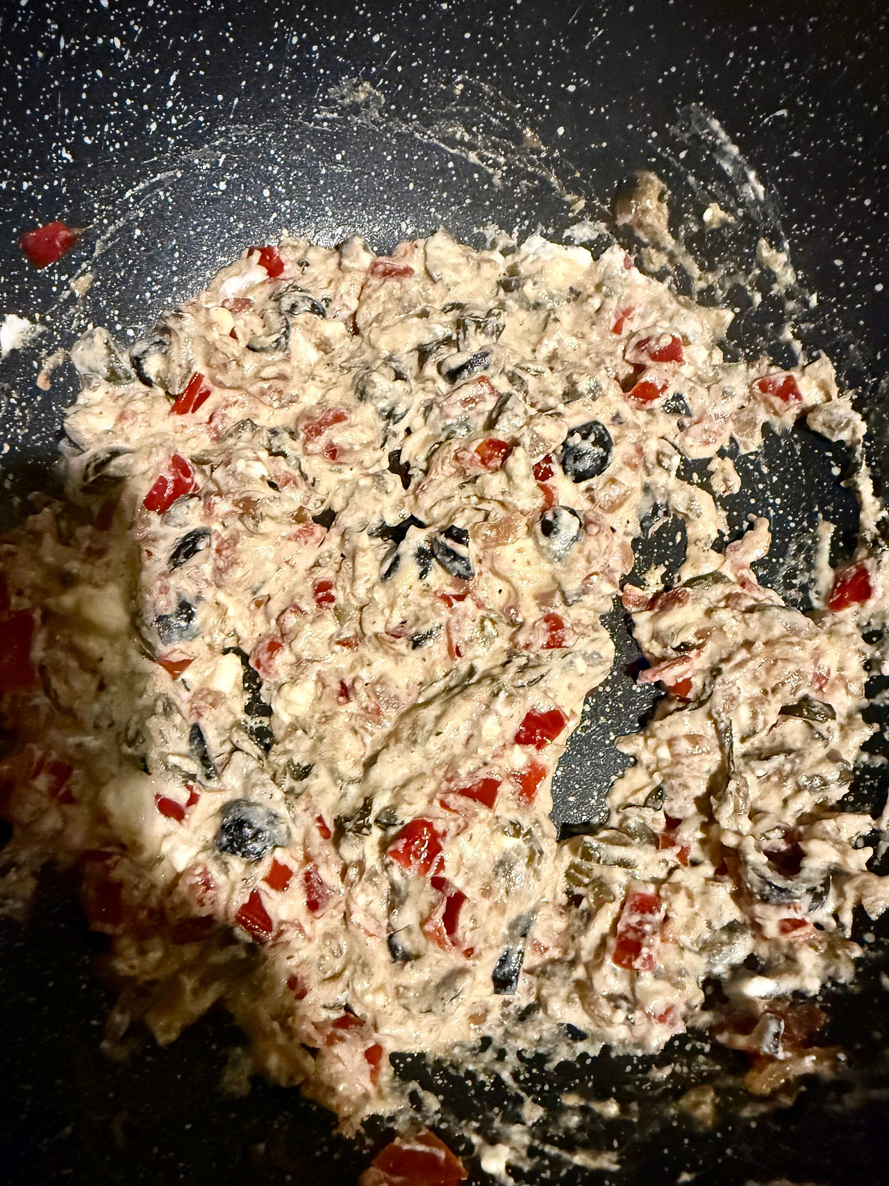 Add the ricotta and fold in