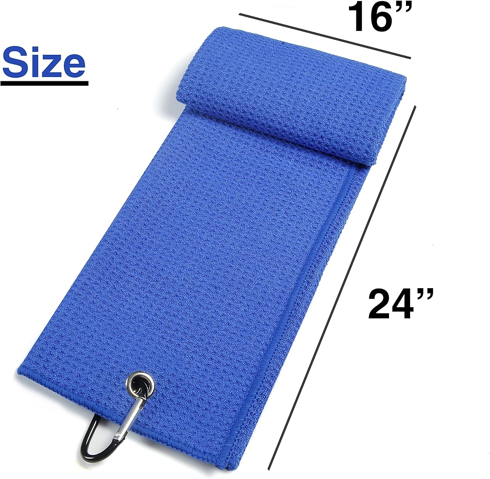 Thumbnail: Golf Towel, Microfiber Golf Towels with Waffle Pattern Tri-Fold Golf Accessories