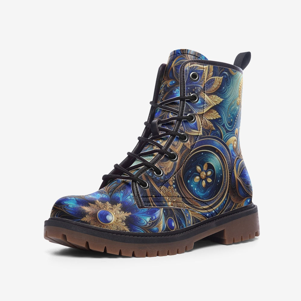 Gsole Lapis Lazuli design lace-up boot. $89. Unisex.