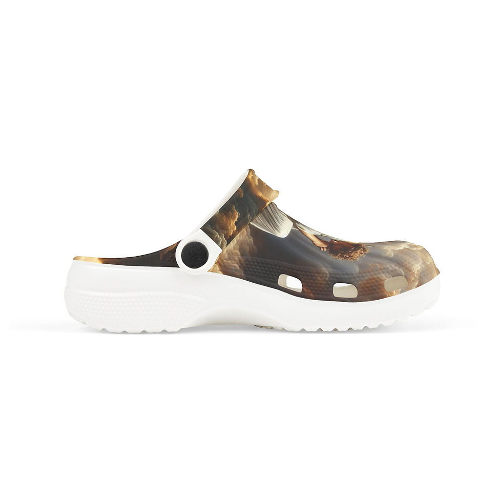 Thumbnail: Outer side view. Gsole Cherubim kid's clogs.