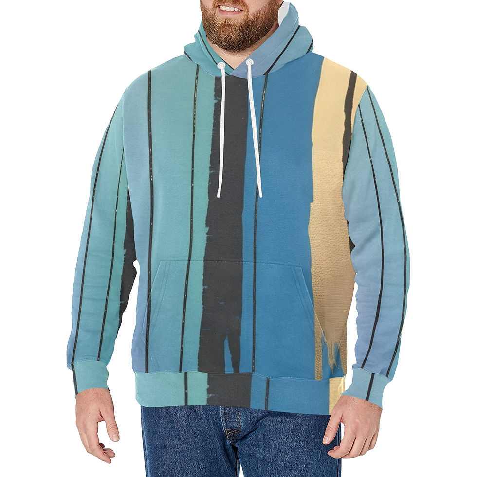 Gsole aqua gold gradient hooded Men's fleece jacket. $39.99.