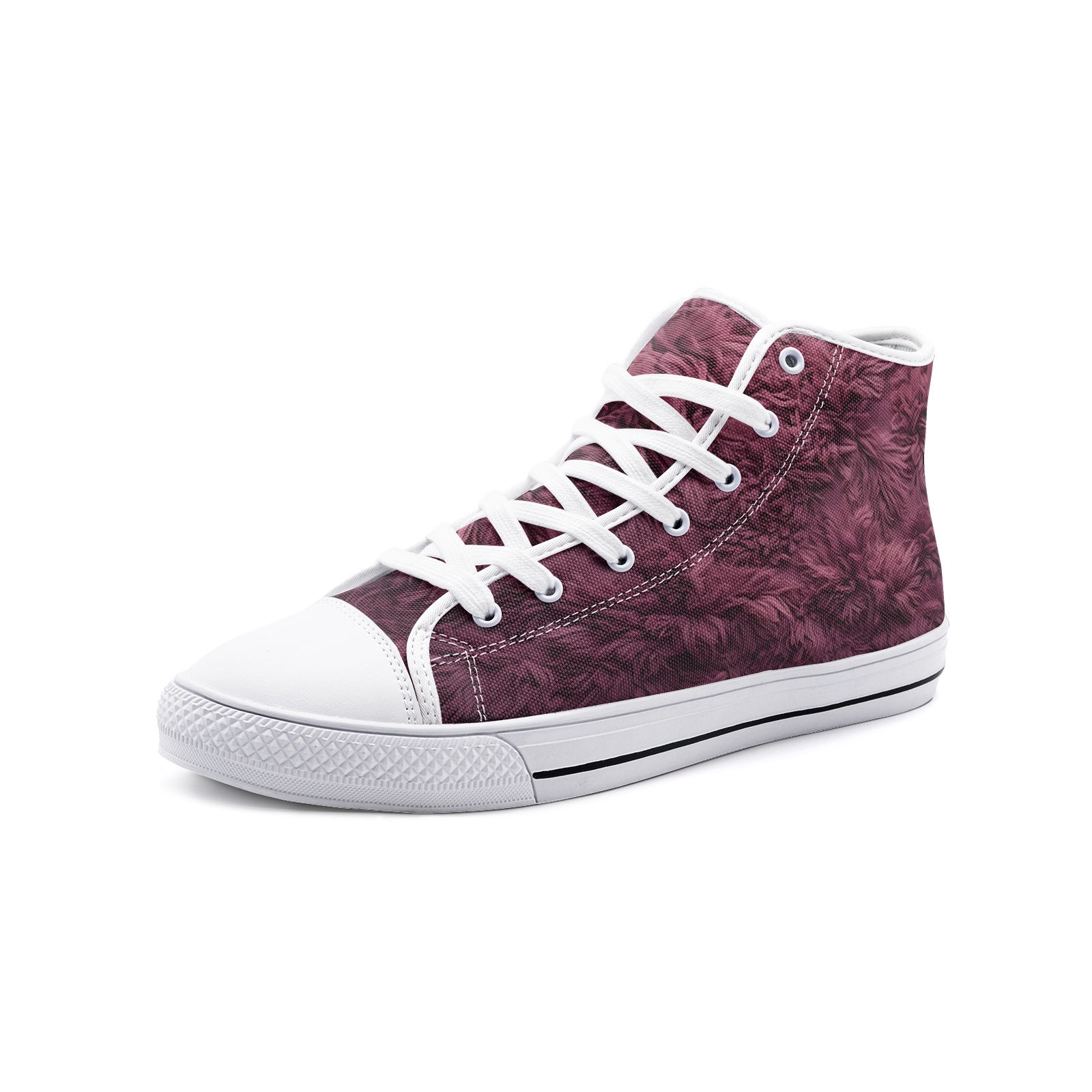 Gsole Maroon High Top Canvas Sneaker. $49. Rug-textured pattern. Unisex.
