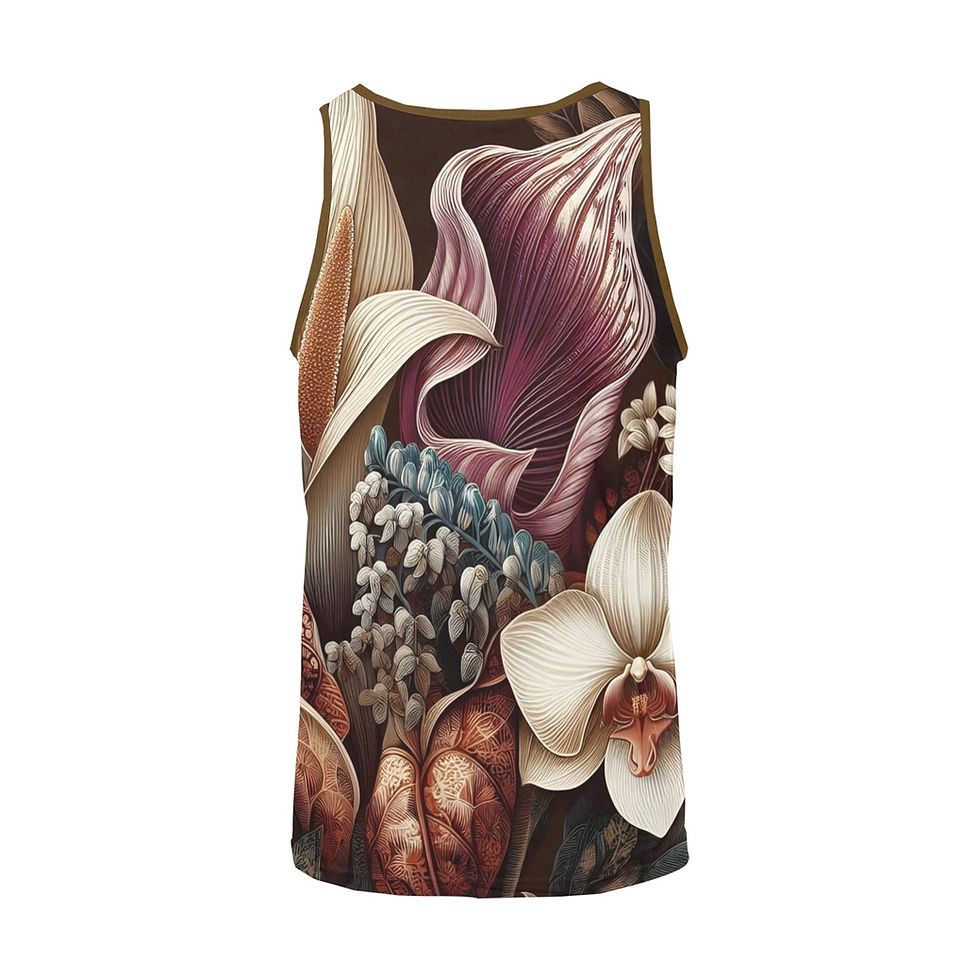 Thumbnail: Product only back view. Gsole Batik Men's Tank Top.
