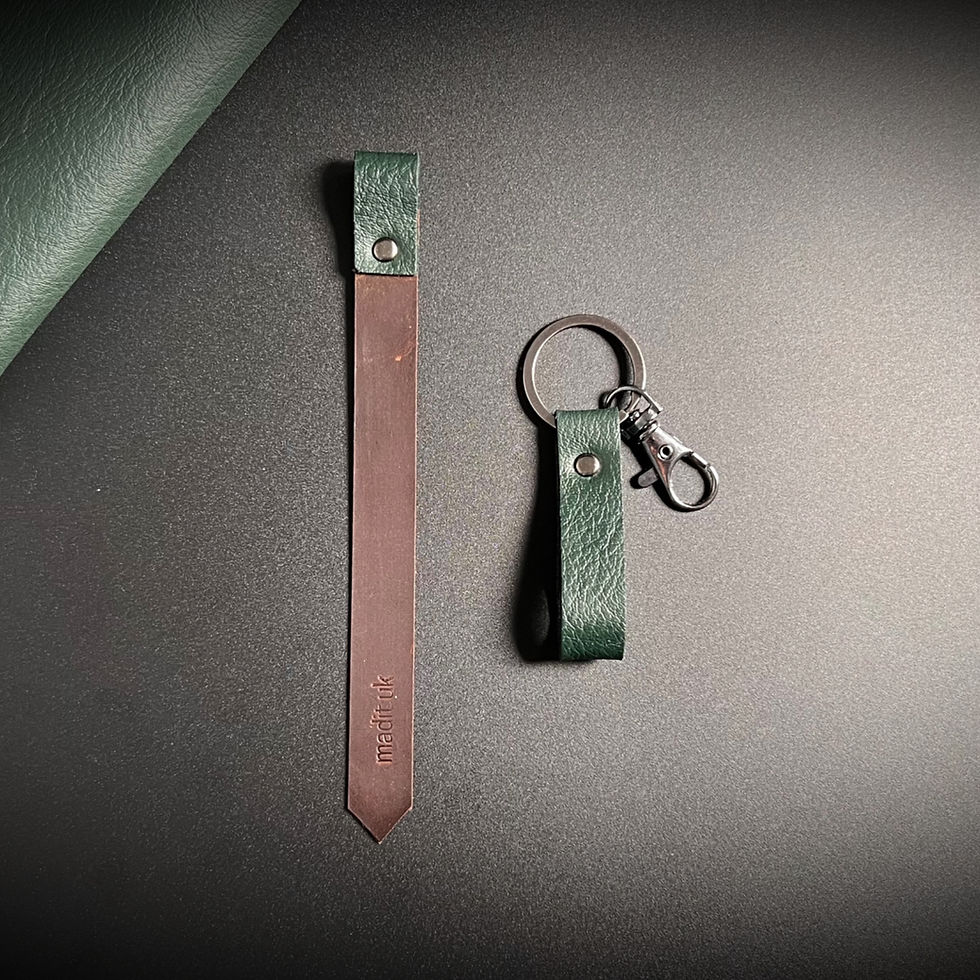 Thumbnail: Personalised Leather Bookmark + Keyring