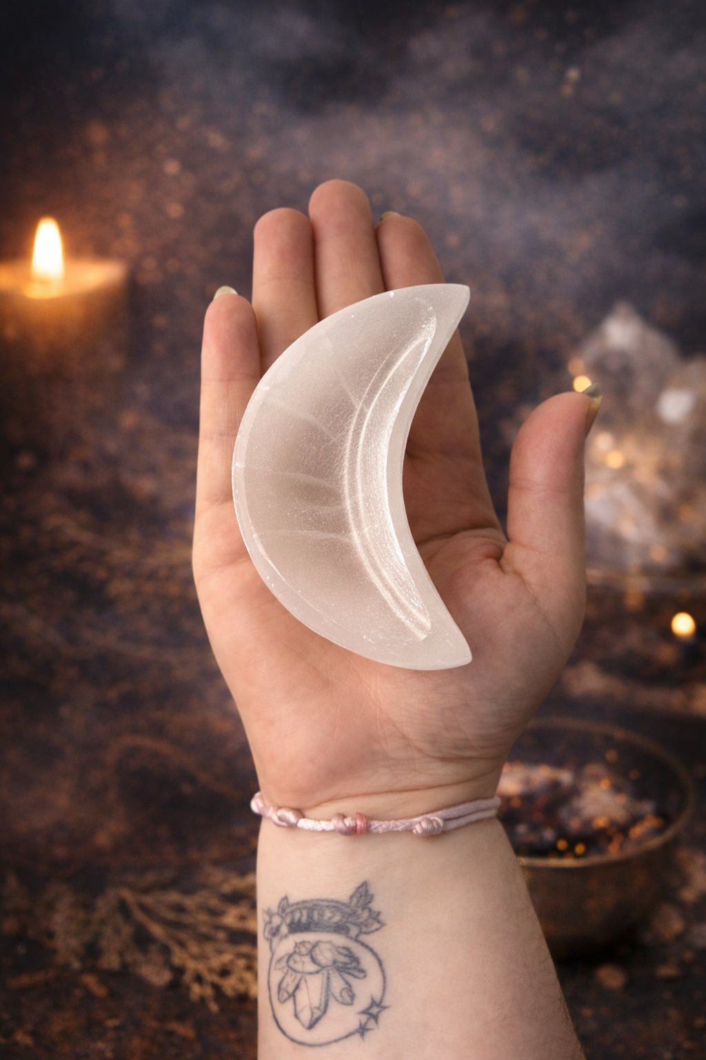Bowl de Selenita – Formato Lua