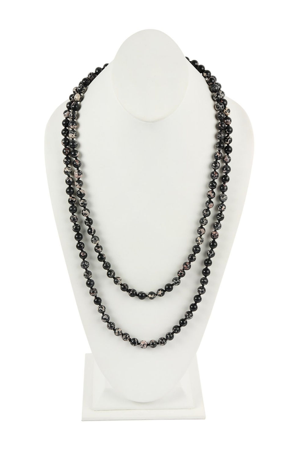 Thumbnail: 60 Inches Marble Beads Long Necklace