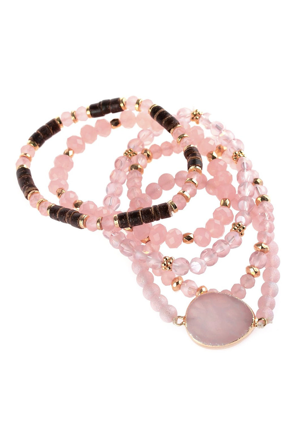 Thumbnail: Natural Stone Charm Mixed Beads Bracelets