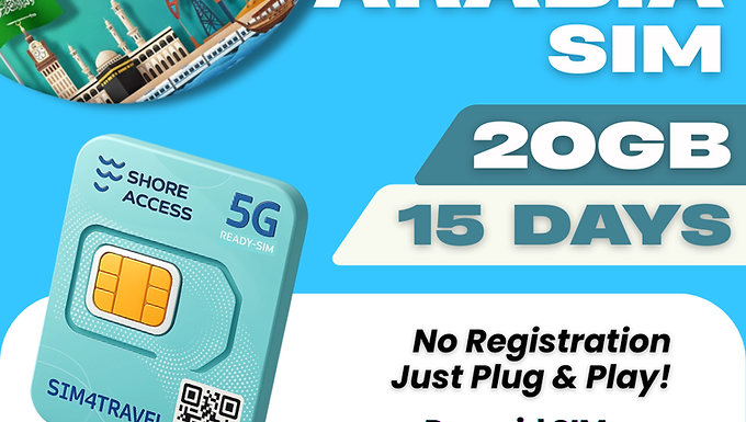 Saudi Arabia 20GB 15 Days