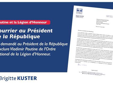 Retrait de la Légion d'honneur de Vladimir Poutine