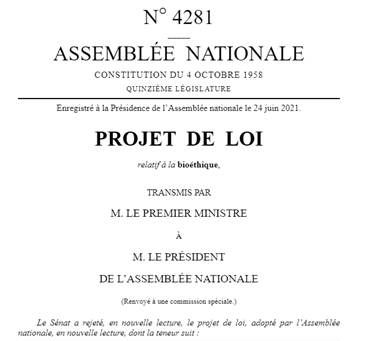 J’ai voté contre le projet de loi bioéthique