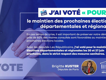 Elections Régionales : maintien des prochaines élections départementales et régionales 